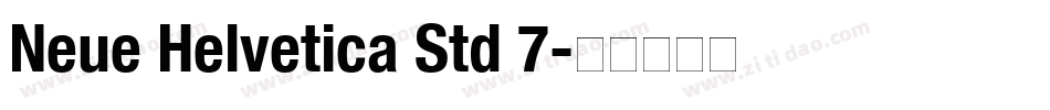 Neue Helvetica Std 7字体转换
